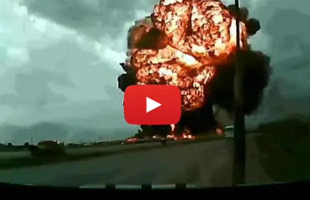 Video del Avión que se estrella en Boeing 747 Afganistán