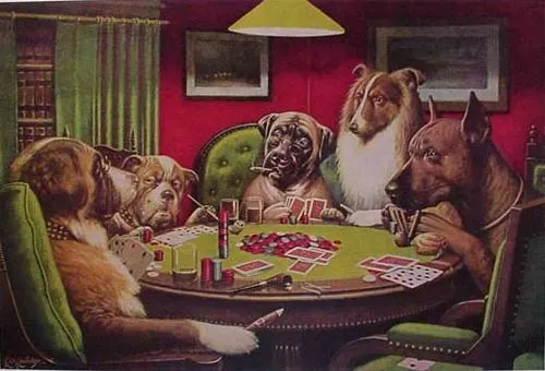 Perros y poker: una interesante relación