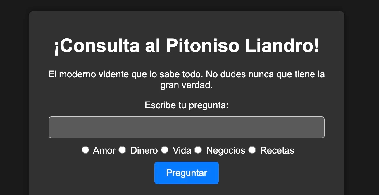 ¡Descubre el poder de la adivinación irreverente en pitoniso.lisard.es!