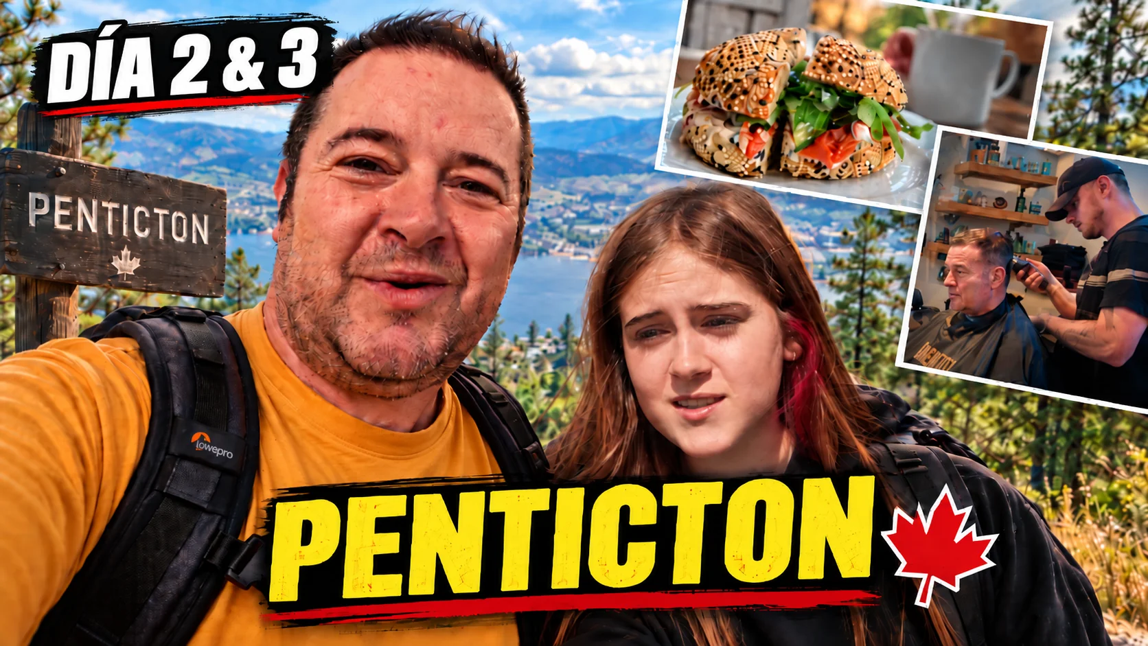 Portada de los días 2 y 3 en Penticton con Lisard y Mariona, un desayuno y una visita a la barbería