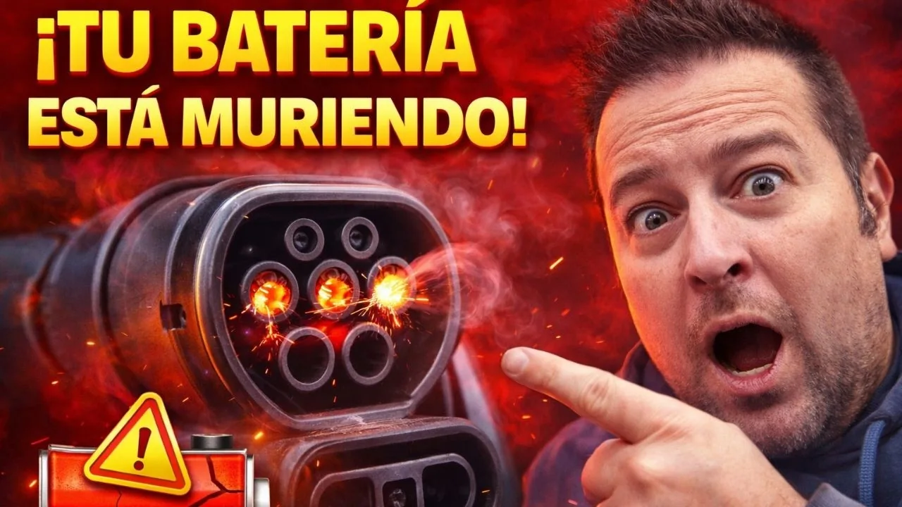 Lisard y un conector de carga en la miniatura sobre hábitos de batería