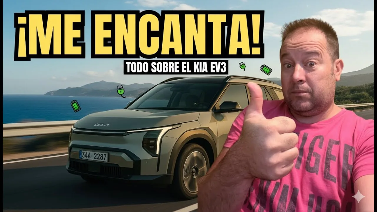 Lisard junto al Kia EV3 en la portada de los detalles que le gustan