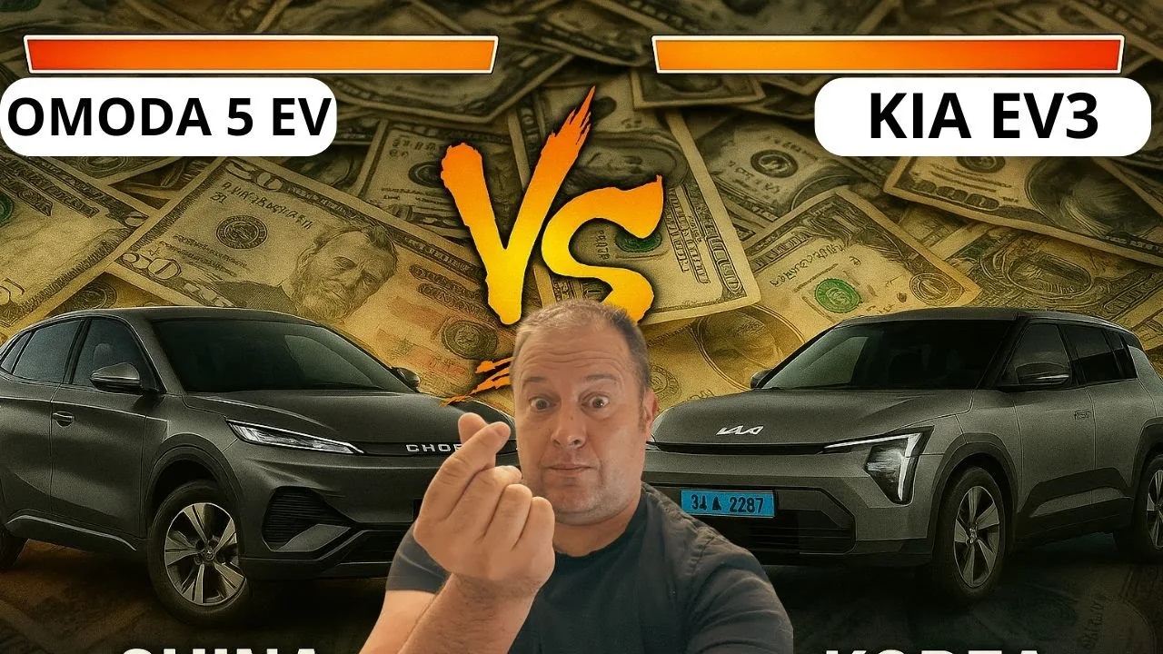 Montaje del Kia EV3 y el Omoda 5 EV para comparar sus ofertas