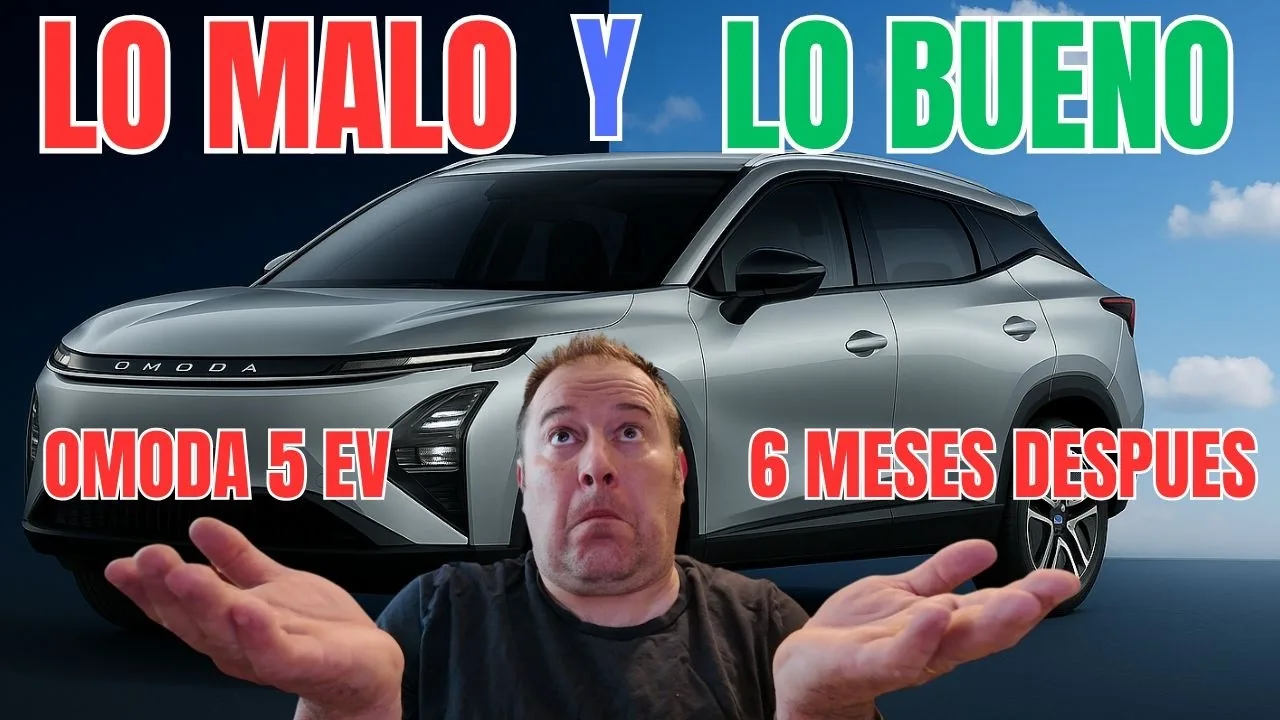 Lisard y el Omoda 5 EV en un montaje del balance tras seis meses